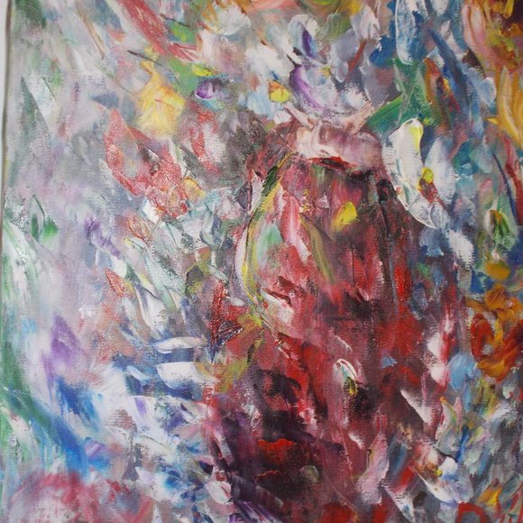 Certified Original "Peppy French Floral" oil painting by Davila, 18"x24" - Picture 4 of 6